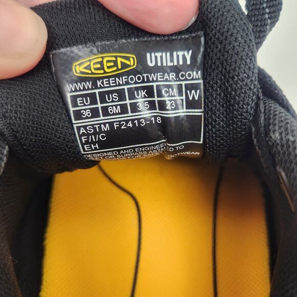 Keen Vista Energy Sneaker Women 6M Black Slip Resistant Carbon Toe - Picture 10 of 12